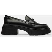 Coach Women/'s Leah Platform Loafer, Black, 10