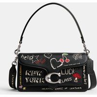 Coach Tabby 26 Sketch Print Leather Shoulder Bag