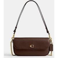 Coach Refined Calf Leather Brook Flap Chain Bag
