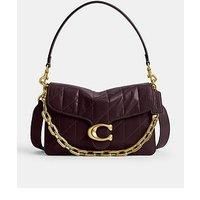 Coach Quilted Glazed Leather Chain Tabby Shoulder Bag With Chain