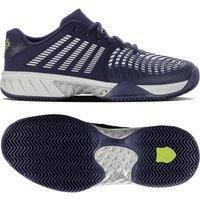 K-Swiss Performance Men/'s Express Light 3 HB Tennis Shoes, Peacoat/Gray Violet/Lime Green, 7.5 UK