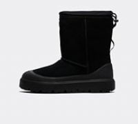UGG Men's Classic Short Weather Hybrid Boot, Black / Black