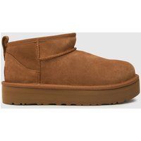 UGG Kid's CLASSIC ULTRA MINI PLATFORM 1157791K CHESTNUT Casual Suede Boots