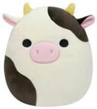 Squishmallows SQCR05373 7.5-Inch-Connor The Black and White Cow, Multicolour
