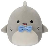 Squishmallows SQCR05379 7.5-Inch-Gordon The Grey Shark with Blue Bowtie, Multicolour