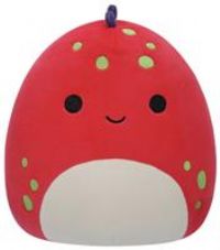Squishmallows SQCR05399 7.5-Inch-Dolan The Red Dino with Green Spots, Multicolour