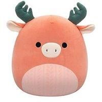 Squishmallows 12-Inch Medium Plush - Romelu The Dark Peach Moose (With Light Peach Embossed Cable Knit Belly)
