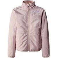 The North Face Girls Reversible Faux Fur Mossbud Jacket - Light Pink