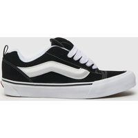 Vans knu skool trainers in black & white