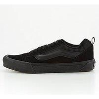 Vans Knu Skool Unisex Comfortable Lace Up Sneakers Black Black - Rubber