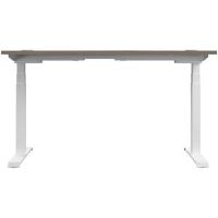 Wayfair Basics™ Bouton Height Adjustable Standing Desk Grey Oak/White 65cm H x 180cm W x 80cm D