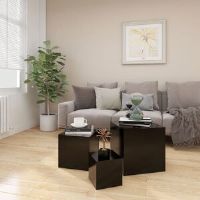 17 Stories Gobind 3 Piece Nest of Tables gray/black 45.0 H x 45.0 W x 45.0 D cm