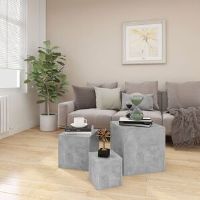 17 Stories Gobind 3 Piece Nest of Tables gray 45.0 H x 45.0 W x 45.0 D cm