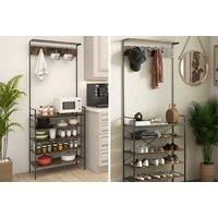 Multi-Purpose Kitchen Baker'S Rack - 5 Shelves & 5 Hooks