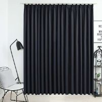 Ebern Designs Azurae Blackout Thermal Curtain Black 290cm W X 245cm H