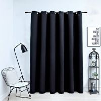 Ebern Designs Azurdee Blackout Thermal Curtain Black 290cm W X 245cm H