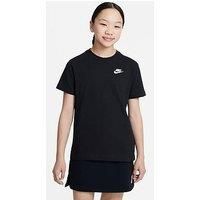 Nike Older Girls Sportswear Club Boyfriend T-Shirt - Black