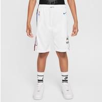 Brooklyn Nets Older Kids' Nike Dri-FIT NBA Swingman Shorts - White - Polyester
