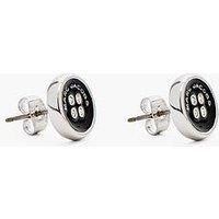 Marc Jacobs Button Stud Earrings - Silver/Black