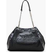 MARC JACOBS Women/'s The Chain Sack Bag, Black, 1x1x1