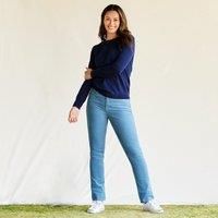 Plus Straight Leg Needlecord Jeans, Mid Rise