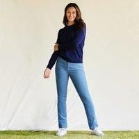 Plus Straight Leg Needlecord Jeans, Mid Rise