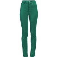 Plus Slim Leg Velvet Jeans, High Waisted