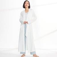 Long Sleeve Cotton Dressing Gown, Mid-calf Length