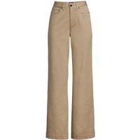 Plus Wide Leg Five-pocket Chinos