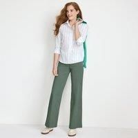 Plus Wide Leg Five-pocket Chinos