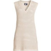 Open Knit V-Neck Swim Cover Up Dress