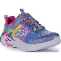 Skechers 302311L BLMT Sneaker, Blue Textile/Multi Trim, 13 UK