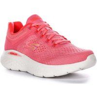 Skechers Women/'s GO Run LITE Sneaker, Pink Textile/Coral Trim, 7 UK