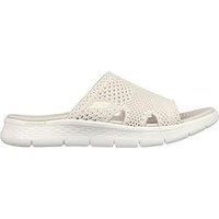 Skechers Womens Go Walk Sandals Sliders Lightweight Elation Natural White 141425