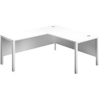 Wayfair Basics™ Buariki L-Shape Executive Desks White/White 73cm H x 160cm W x 180cm D