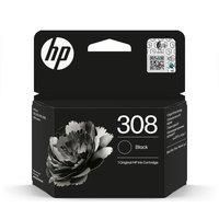 HP 308 Original Black Ink Cartridge, Black