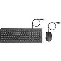 HP 150 Wired Mouse and Keyboard Combo. 1600 DPI, Ergonomically Designed and Quiet Performance, F12 Functions, LED Indicators, USB-A Connection