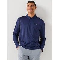 Under Armour Mens Long Sleeve Polo Shirt - Midnight Navy/Pitch Gray - M