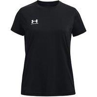 Under Armour Girls Challenger Short Sleeve T-Shirt - Black/White