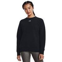 Under Armour Women/'s UA Rival Fleece Crew Shirt Black
