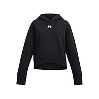 Under Armour Girl/'s UA Rival Fleece Crop Hoodie Shirt Black