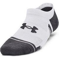 Under Armour Kids Tech No Show 3 Pack Socks Juniors White C13-4