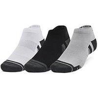 Under Armour Unisex Performance Tech (3 Pack) Low Cut Socks Gym - Grey