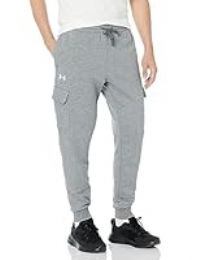 Under Armour Mens Rival Fleece Cargo Jogger Grey/Black M