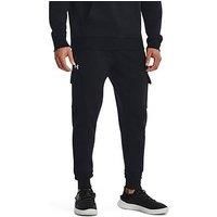Under Armour Mens Rival Fleece Cargo Jogger Black/White M