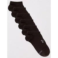 Under Armour UA Essential No Show 6pk, Black/Black/Castlerock, SM