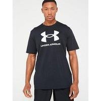 Under Armour Mens Training Sportstyle Logo T-Shirt - Black/White