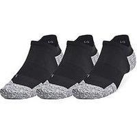 Under Armour Kids Ad Run Cushion 3 Pack Trainer Socks Black XL