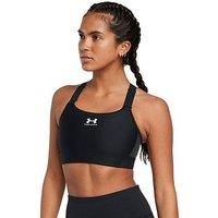 Under Armour HeatGear Armour High Womens Sports Bras Black Support Compression