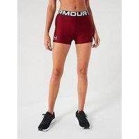 Under Armour Women/'s HeatGear Shorty Shorts, Cardinal / / White, S